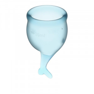 Satisfyer Feel Secure Menstrual Cup Claro Azul 15 + 20Ml