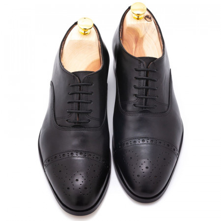 Pantofi negri Oxford captoe