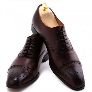 Pantofi barbatesti piele patina burgund