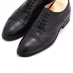 Pantofi negri Oxford captoe