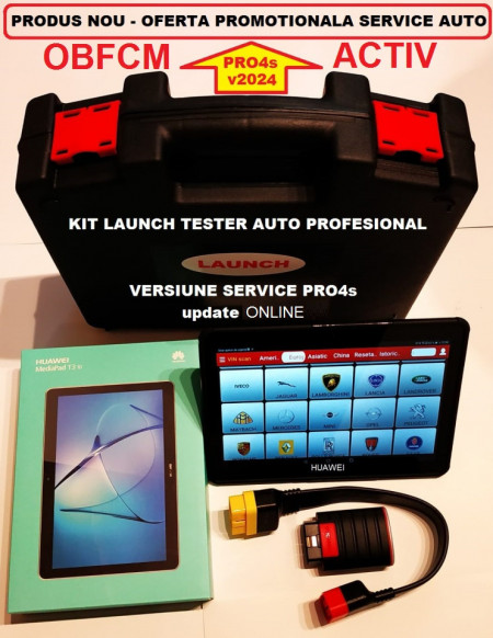 Kit Interfata Easydiag Launch 4.0 + Huawei 10 inch, Versiune profesionala PRO4S FULL Activat + Gratis OBFCM ITP