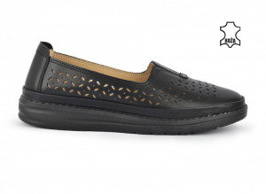 Kožne ženske espadrile 2571CR crne