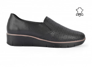 Kožne ženske espadrile 2652CR crne