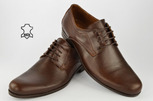 Kožne elegantne muške cipele 418-B braon