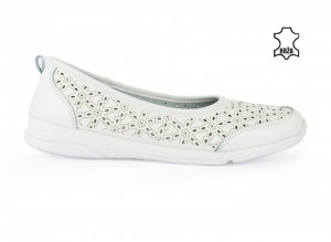 Kožne ženske espadrile 2601BL bele