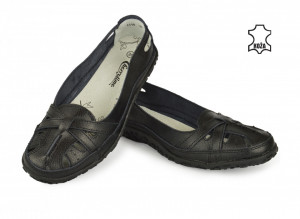 Kožne ženske espadrile SD1114D crne
