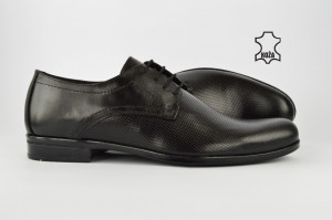 Kožne elegantne muške cipele 418-C crne
