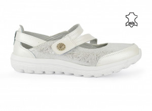 Kožne ženske espadrile 2619BL bele