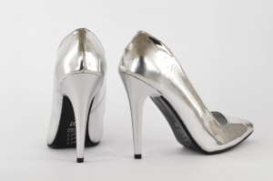 Ženske cipele na štiklu - Salonke 5010-S srebrne