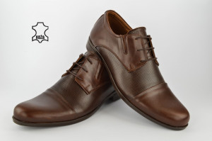 Kožne elegantne muške cipele 307-B braon