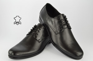 Kožne elegantne muške cipele 418-C crne