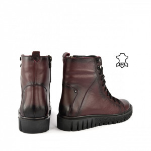 Kožne ženske duboke cipele S8300BD bordo