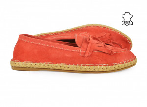 Kožne ženske espadrile 1004CV crvene