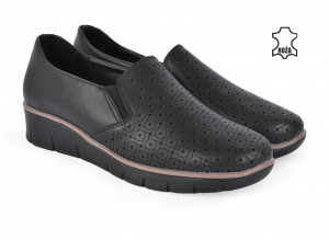 Kožne ženske espadrile 2652CR crne