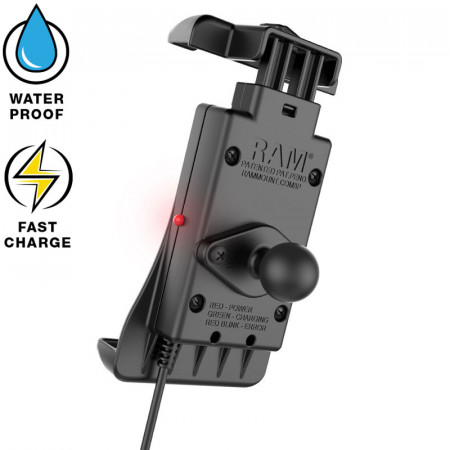 RAM® Quick-Grip™ Wireless telefontartó, vízálló vezeték nélküli töltővel kép
