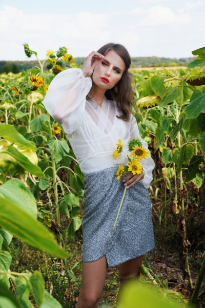 Rochie din matase si paiete