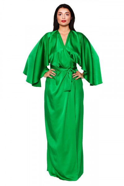 Kimono din matase, cu maneci fluture