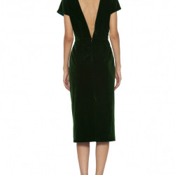 Rochie din catifea cu broderie