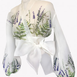 Camasa din organza cu imprimeu floral