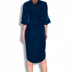 Rochie din catifea cu lungime asimetrica