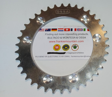 OSSA GRIPPER SPROCKET OSSA SPROCKET 38t NEW OSSA TR 350 REAR SPROCKET 38t NEW REAR SPROCKETOSSA TR 350 OSSA YELLOW OSSA 303