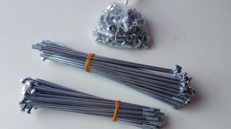 BULTACO ALPINA SET SPOKES AND NIPLES KIT NEW BULTACO ALPINA SPOKES AND NUTS SET FRONT AND REAR WHEEL