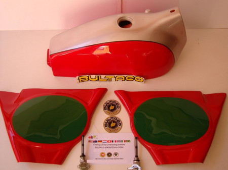 BULTACO PURSANG GASTANK AND SIDE PANELS MODEL MK5 MK6 BULTACO PURSANG GAS TANK NEW BULTACO PURSANG BODY KIT BULTACO PURSANG MK5 MK6 360