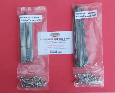 SPOKES BULTACO PURSANG MK8 SPOKES AND NUTS STAINLESS STEEL