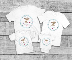 Set Printat Cute Deer