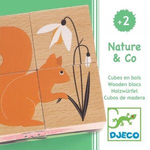 Cuburi din lemn Natura Djeco