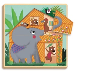 Puzzle straturi Djeco- Cabana