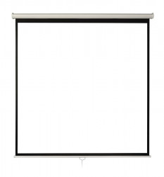 Ecran proiectie manual, perete/tavan, 180 x 180 cm, BlackMount, Format 1:1