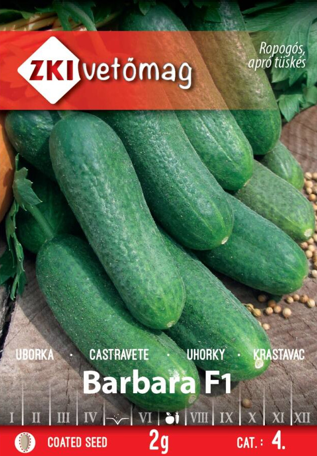 Barbara F1 (80 seminte) de castraveti cornison semitimpurii, ZKI