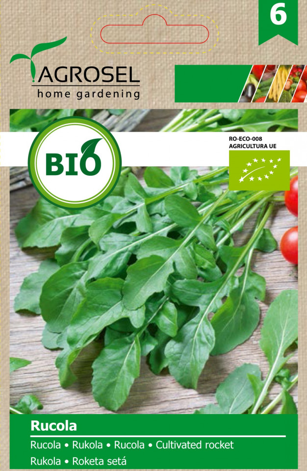 Rucola BIO (2000 seminte) de rucola ECO certificate ecologic, Agrosel