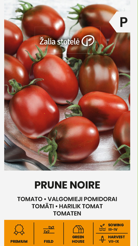 Prune Noire (5 seminte) de rosii mici tip cherry prunisoare negre de 25-30 gr, pulpa este ferma, dulce si suculenta, Seklos