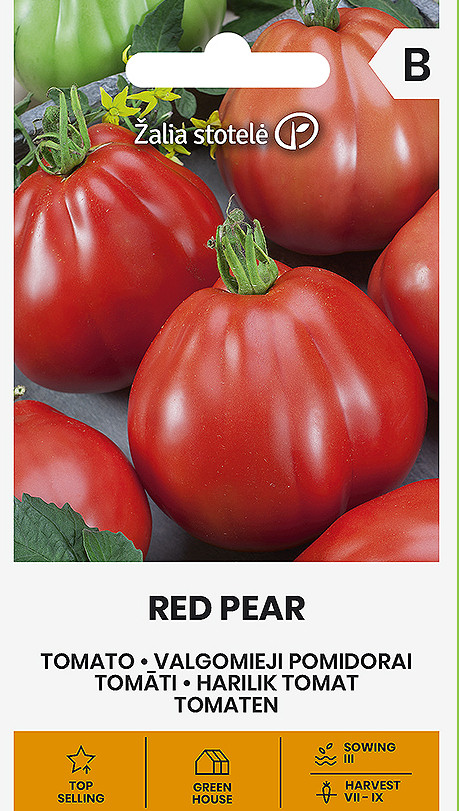 Red Pear (60 seminte) de rosii in forma de para, carnoase si gustoase, Seklos
