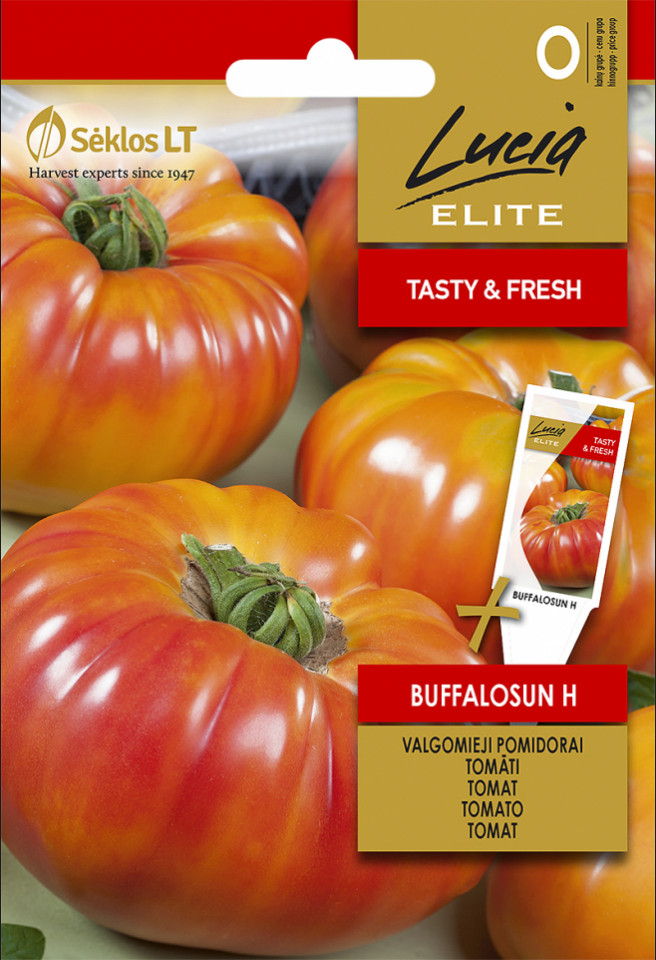 Buffalosun F1 (10 seminte) tomate galben-portocalii tip Ananas, cu dungi rosii, fructe de 350 - 400 gr, Clause