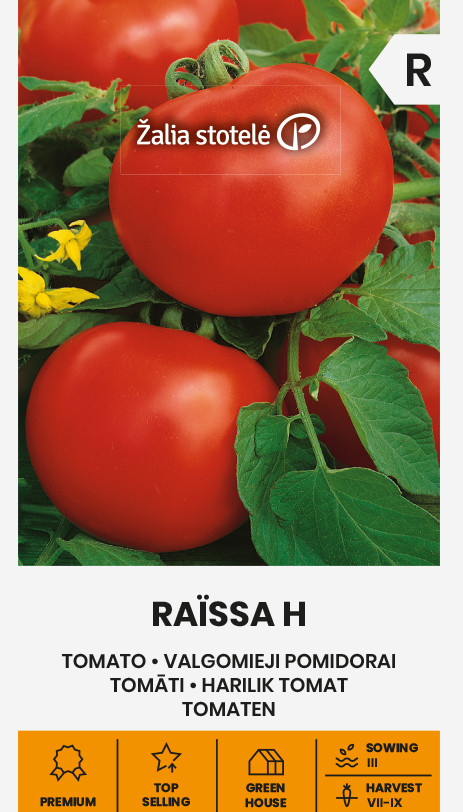 Raissa F1 (10 seminte) de rosii timpurii nedeterminate, fructe netede, ferme, aromă plăcută, Seklos