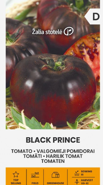 Black Prince (60 seminte) de rosii negre soi stravechi culoarea mahon inchis, Seklos