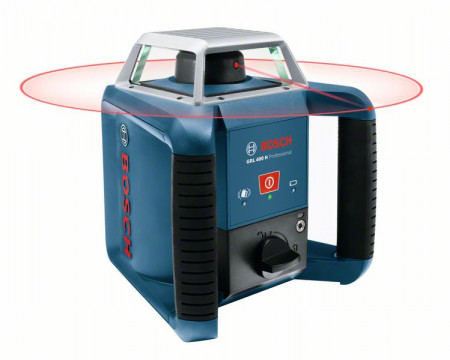 Bosch GRL 400 H Set Nivela laser rotativa, 20m, receptor 400m, precizie 0.08mm/m