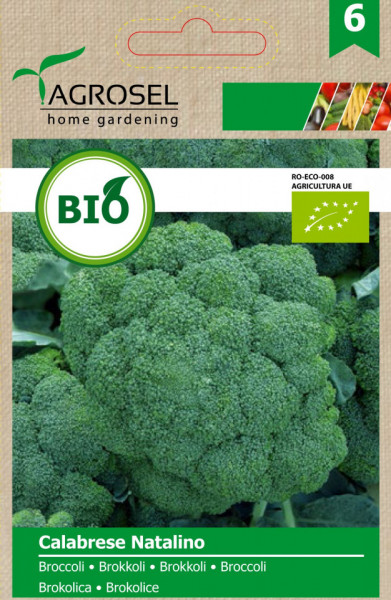 Calabrese Natalino BIO (600 seminte) broccoli ECO certificat ecologic, extratimpuriu, capatana mijlocie, Agrosel