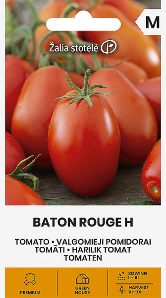 Baton Rouge F1 (10 seminte) de rosii tip saladette, semi-timpurii, cu randament ridicat, fructe ovale, tip prunisoare, Seklos