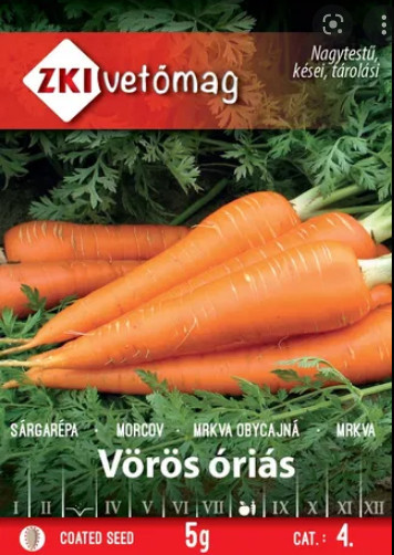 Fertodi Voros (5 gr) seminte de morcovi, portocaliu-rosiatic, varful ascutit, ZKI