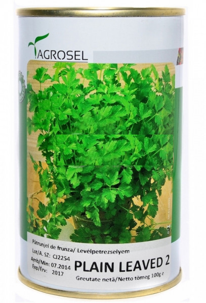 Patrunjel de frunza Plain Leaved 2 (100 gr) soi semi-timpuriu, Agrosel