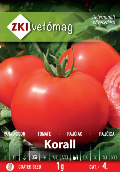 Korall (300 seminte) de rosii foarte atractive cu un gust deosebit mai ales pentru consum in stare proaspata, ZKI