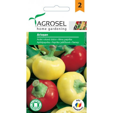 Ariesan (150 seminte) ardei dulce rotund, tip mar, Agrosel