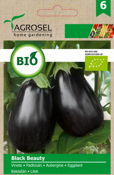 Black Beauty BIO (200 seminte) vinete forma rotund-ovala, ECO certificate ecologic, Agrosel