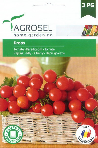 Drops (150 seminte) rosii, tip cherry, Agrosel
