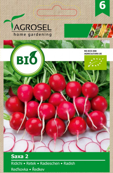 Saxa 2 BIO (400 seminte) ridichi ECO certificat ecologic, Agrosel