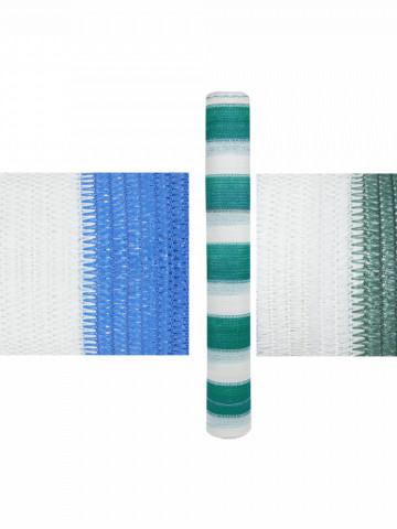 Plasa umbrire gard UV 95% (2x10m) Multicolor: Alb-Albastru HDPE din polietilena de calitate superioara, Evotools